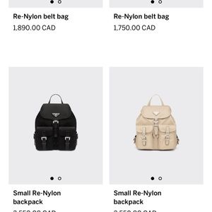 Prada back pack nylon